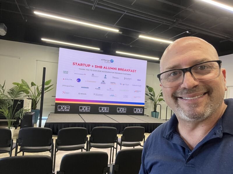 Sergio Mankita at the Startup and SMB Alumni Breakfast